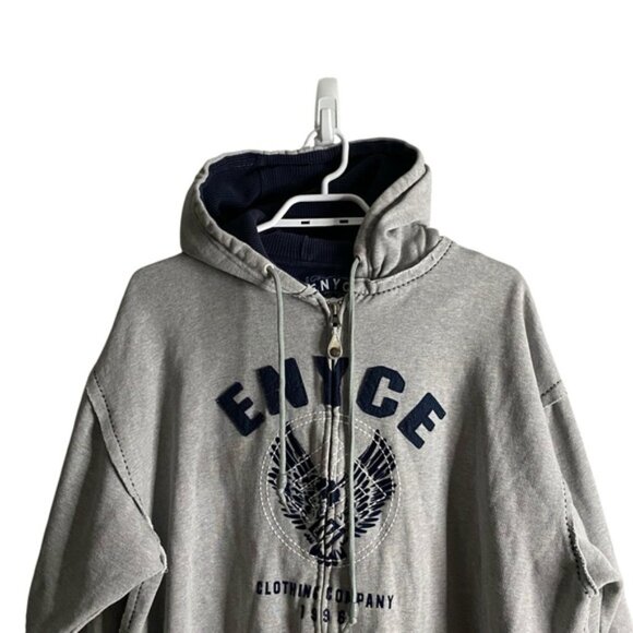 Vintage Enyce Limited Edition Men's Gray Sweatshirt Hoodie Jacket - Picture 2 of 9